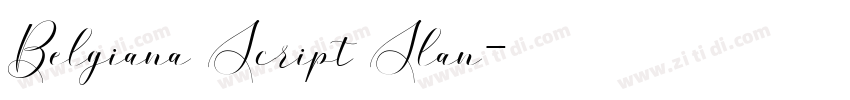 Belgiana Script Slan字体转换